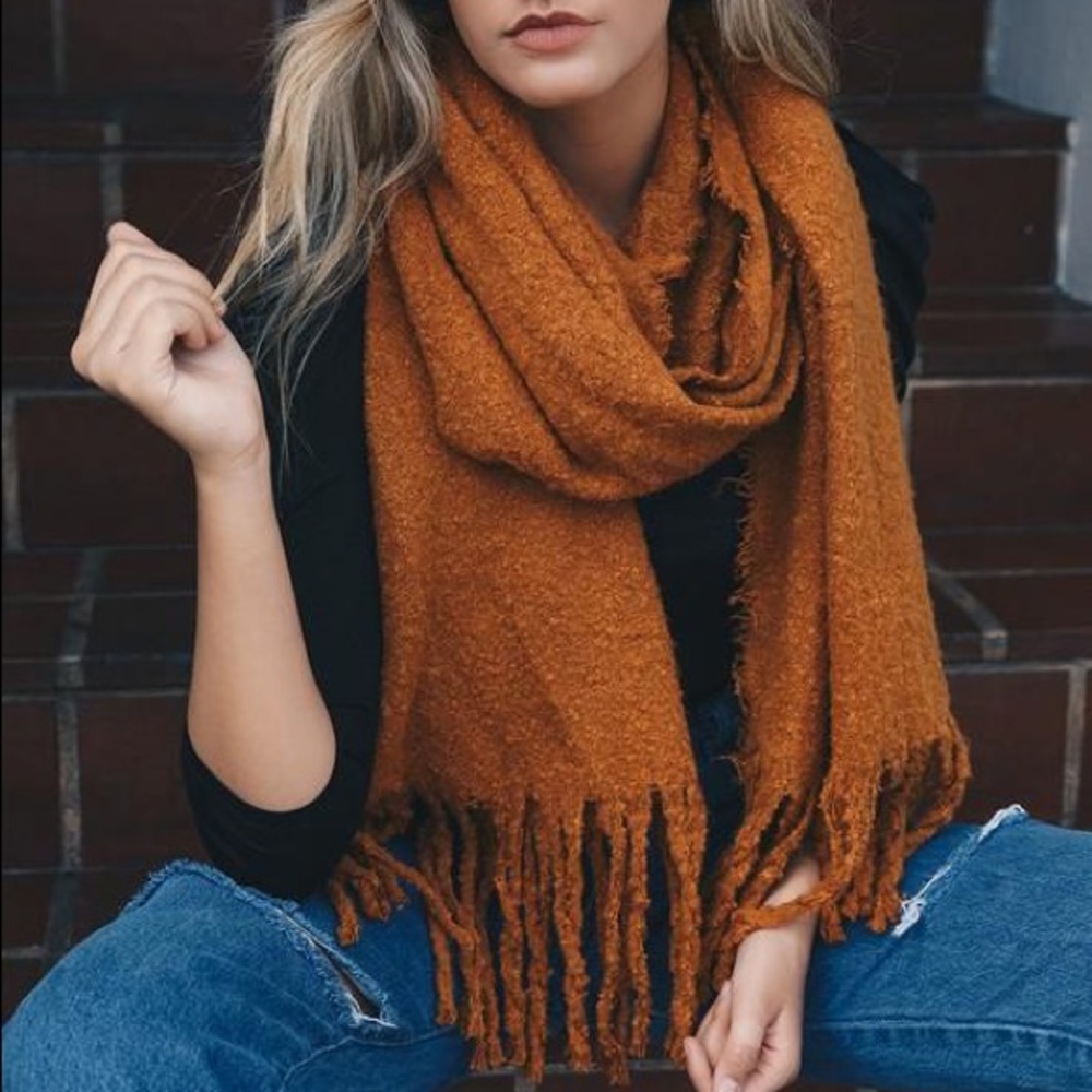 Oversized Camel Color Scarf!